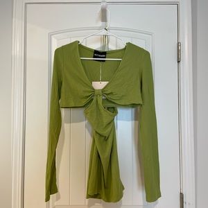 NWT Green Cutout Kittenish Dress
